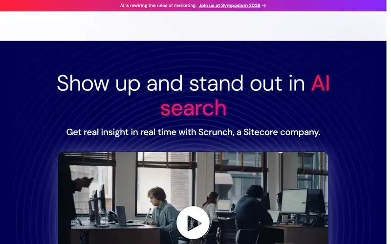 Screenshot of the Sitecore homepage