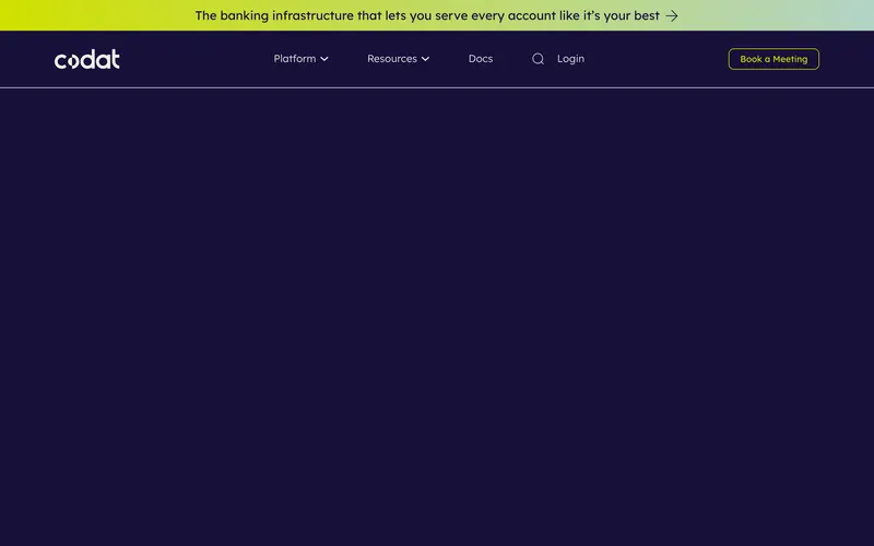 Screenshot of the Codat homepage