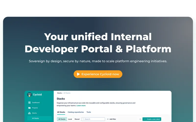 Screenshot of the Cycloid homepage