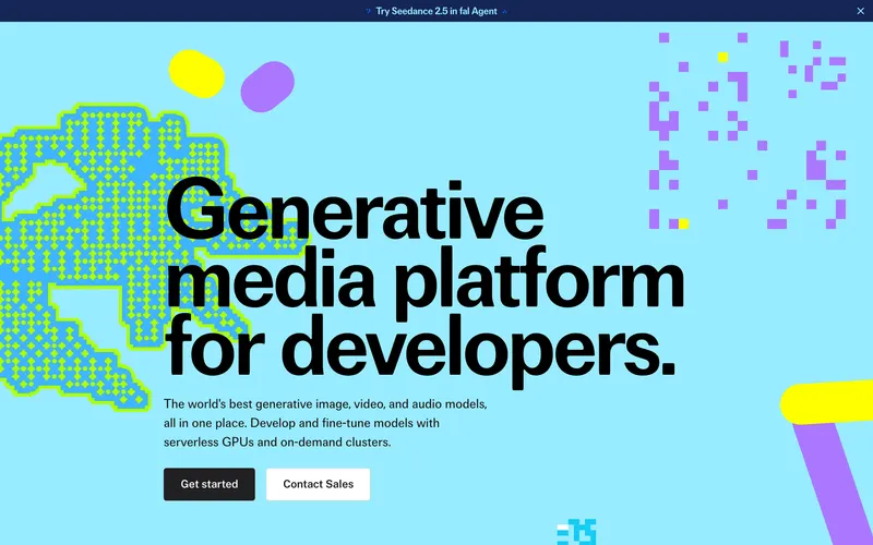 Screenshot of the fal.ai homepage