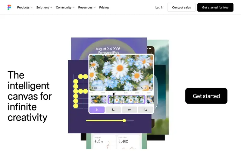 Screenshot of the Figma homepage