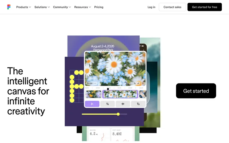 Screenshot of the Figma homepage