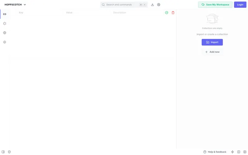 Screenshot of the Hoppscotch homepage