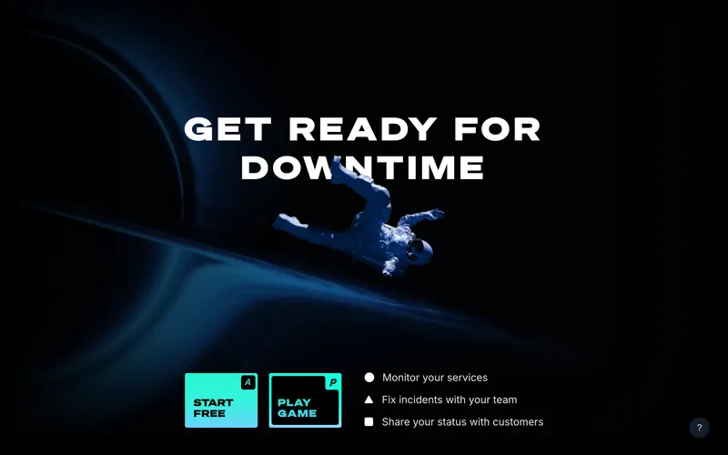 Screenshot of the Instatus homepage