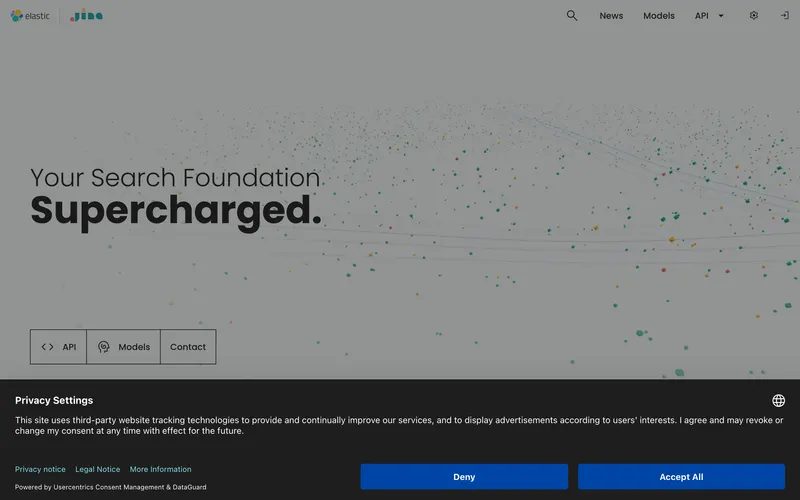 Screenshot of the Jina AI homepage