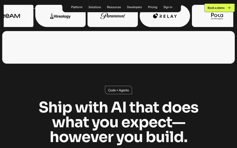 Screenshot of the LaunchDarkly homepage