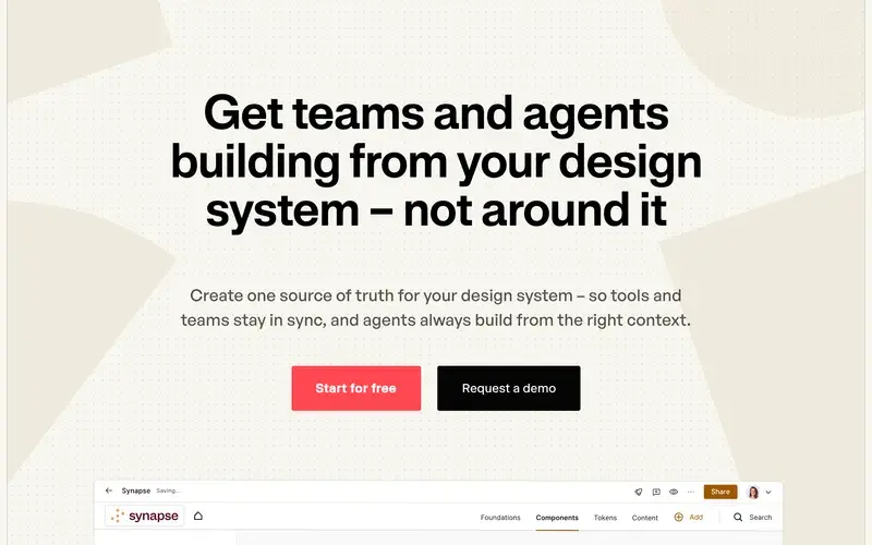 Screenshot of the zeroheight homepage